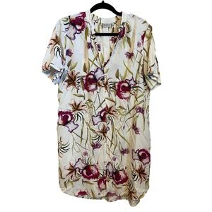 The Odells‎ Floral Print V Neck Short Sleeve Dress Size Large